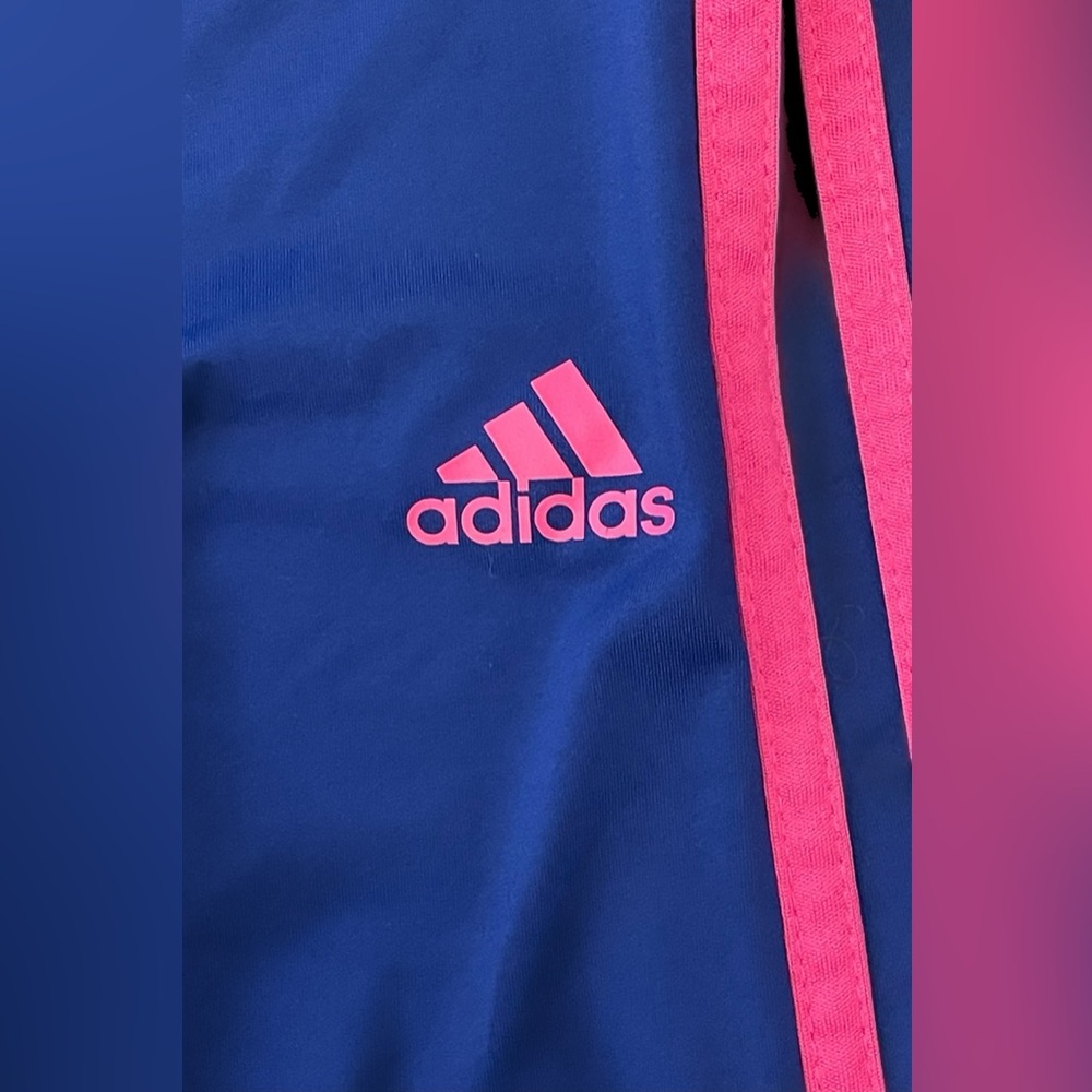 Adidas Blue and Pink Athletic Leggings - Picture 2 of 10